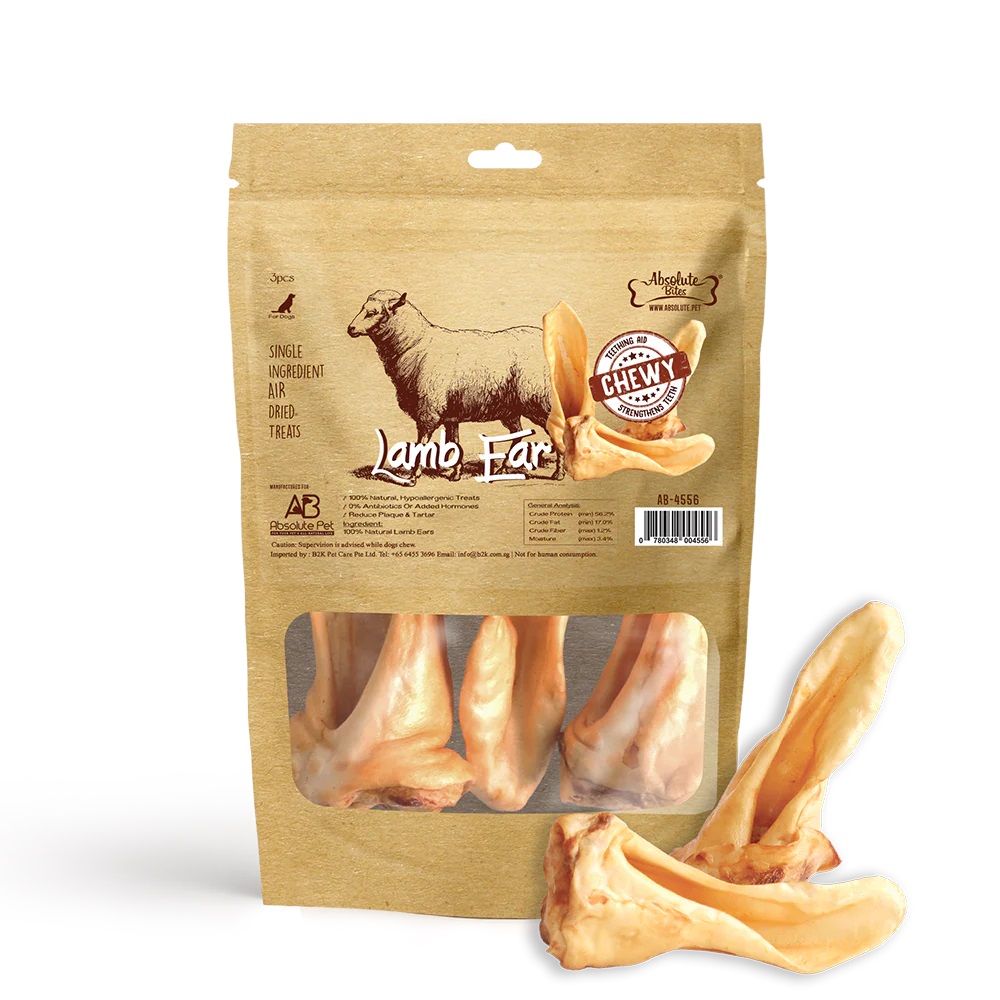 Absolute Bites Lamb Ears 3pcs