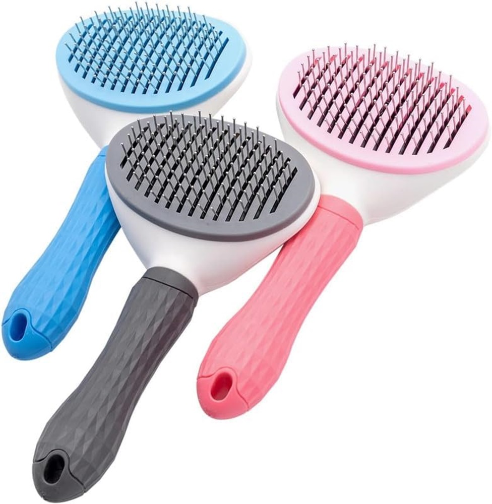 Wiggles Dog/Cat Brush With Release Button Blue