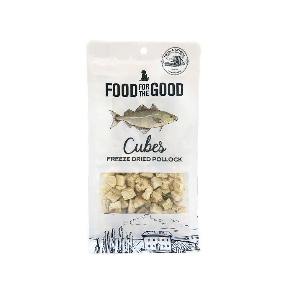 Food For The Good Freeze Dried Pollock Cube Cat And Dog Treats 50g