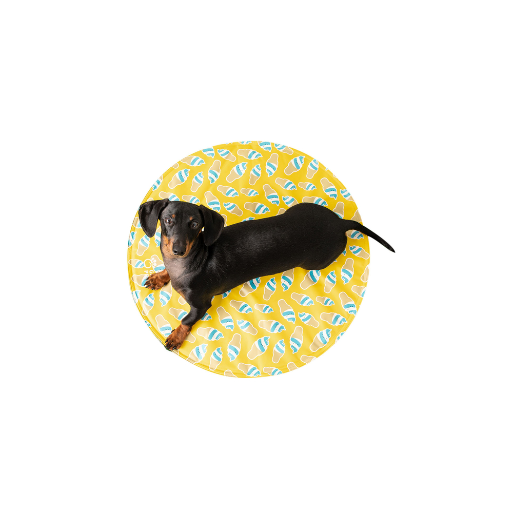 CLEARANCE! GF Pet Round Ice Mat Yellow S/M