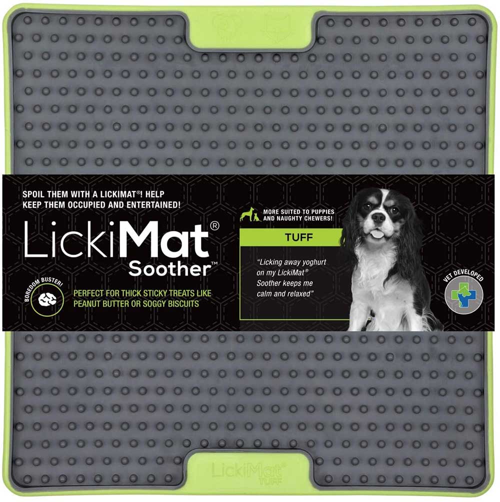 Lickimat TUFF Soother Green Cat