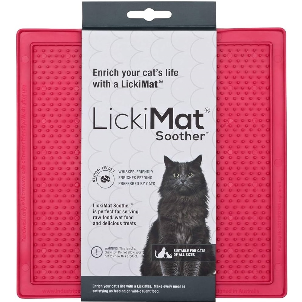 Lickimat TUFF Soother Cat Red