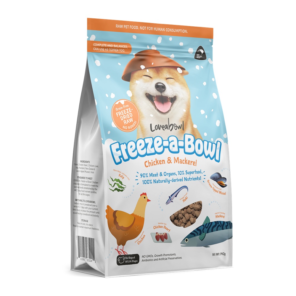 Loveabowl Freeze-a-Bowl Chicken And Mackerel For Dogs 140g 