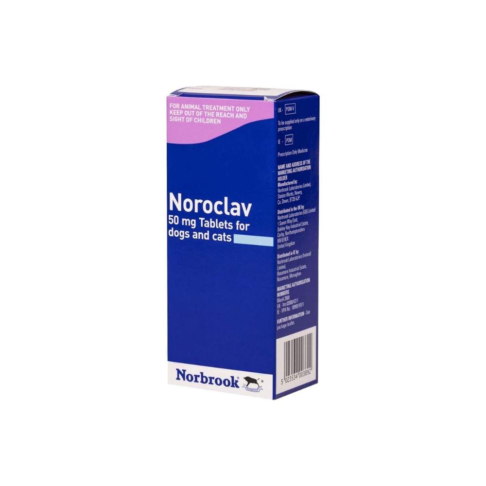 Noroclav 50Mg Tablets 250S Dogs & Cats