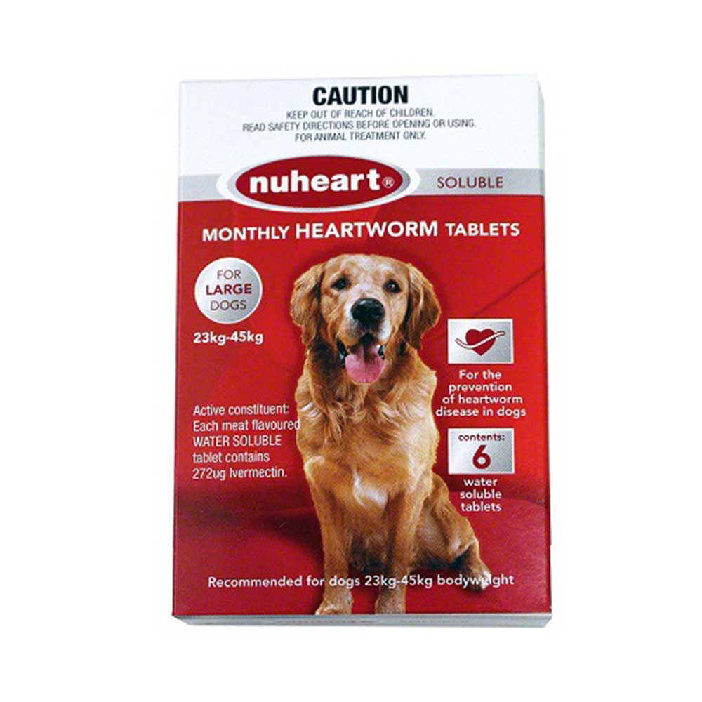 Nuheart Red 6 Heartworm Tab 23-45Kg Dogs