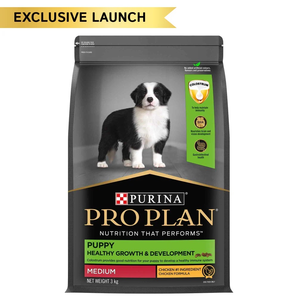 Pro Plan Dog Dry Puppy Healthy Growth & Development Med 3kg x 4