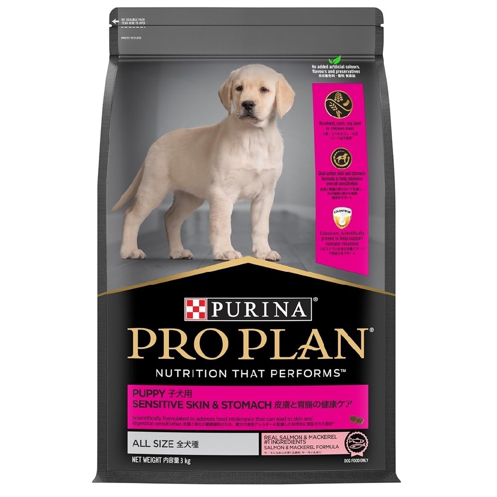 Pro Plan Dog Dry Puppy Sensitive Skin & Stomach All 3kg x 4