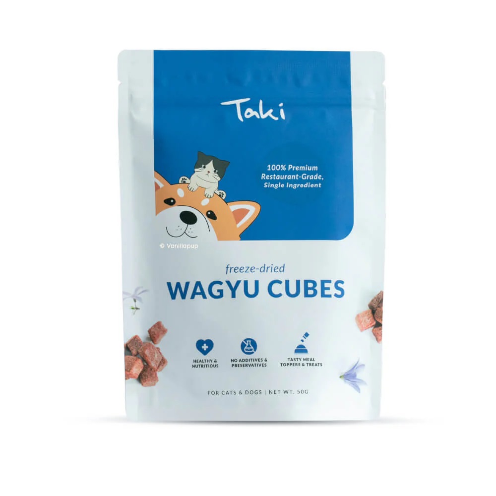 Taki Freeze Dried Wagyu Cubes Treats For Dogs and Cats 50g