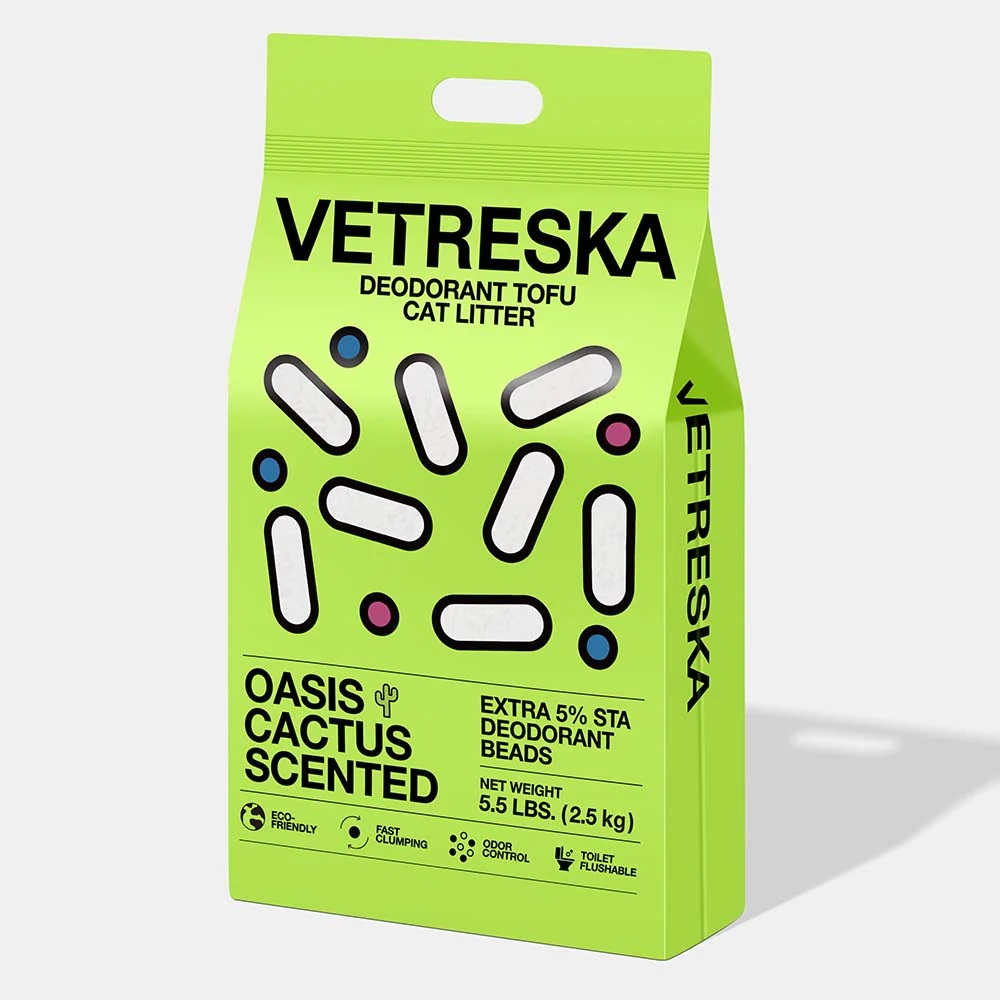 Vetreska Deodorant Tofu Cat Litter - Oasis Cactus Scented