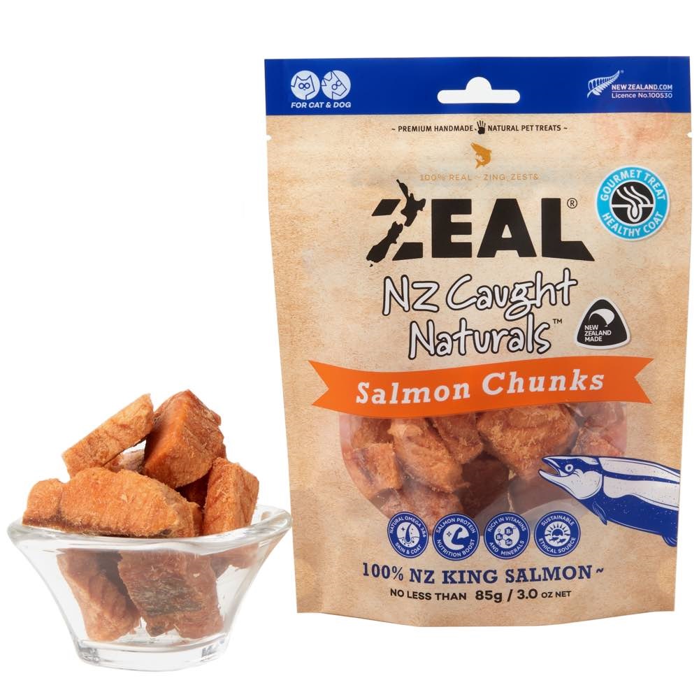 Zeal Freeze Dried Salmon Chunks Cat And Dog Treats 85 g
