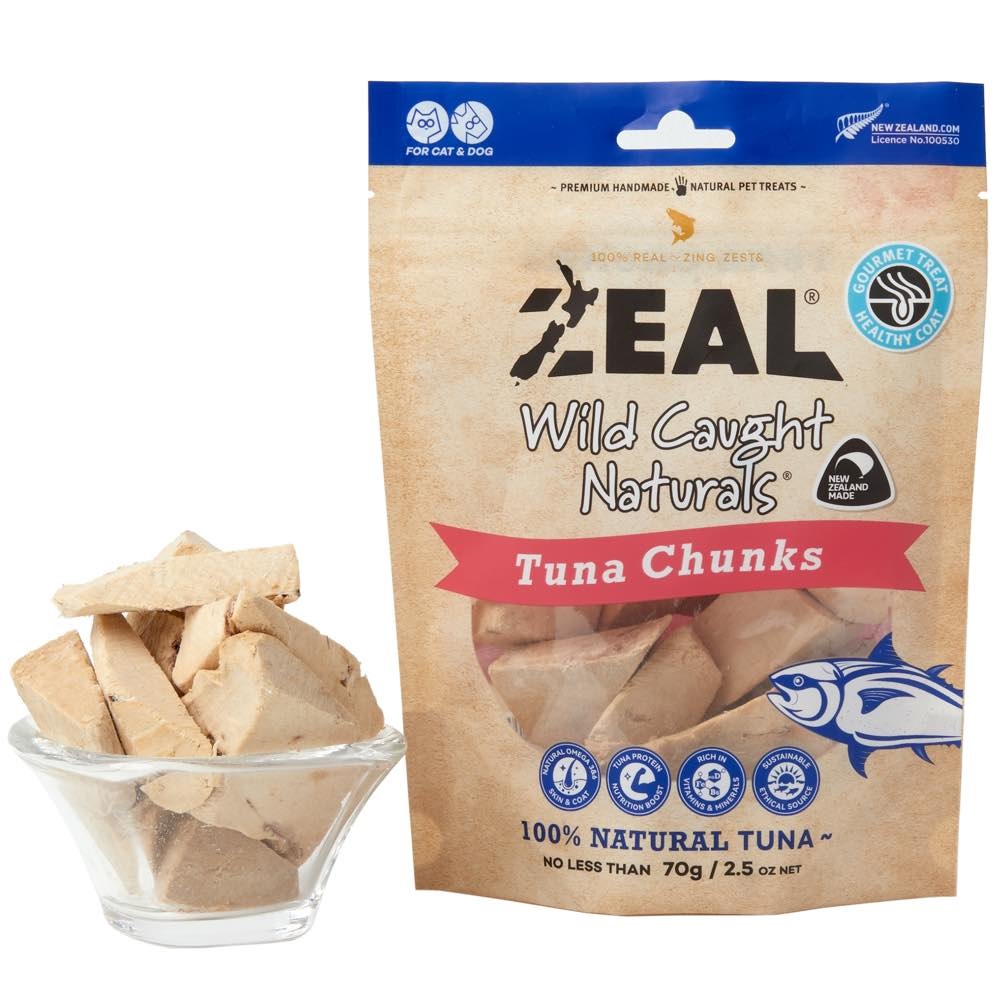 Zeal Freeze Dried Tuna Chunks Cat And Dog Treats 70 g